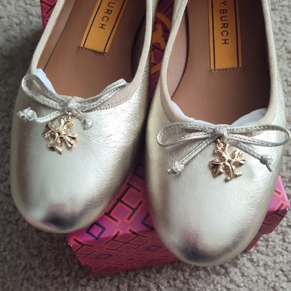 Tory Burch Metallic Gold Loafers - Picture 7 of 10
